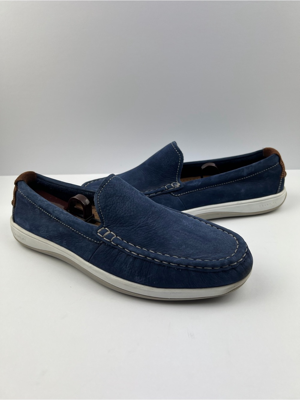 Cole Haan Men’s American Classics Hampton Blue Leather Suede Loafers Size 10.5